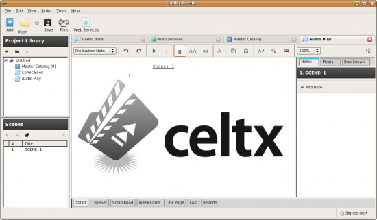 Awesome Resources for Creative Writing: Celtx – Andy Peloquin